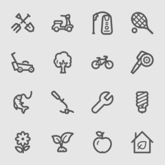 Gardening Equipment Web icons