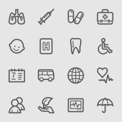 Medicine web icons set