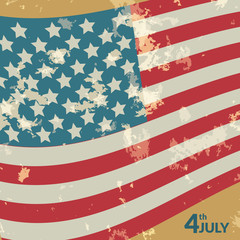 Colorful vector illustration of independence day USA