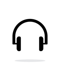 Fototapeta na wymiar Headphones icon on white background.