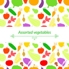 Vegetables vector background