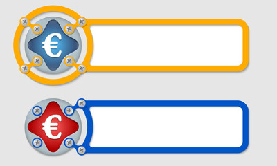 abstract boxes for any text and euro symbol