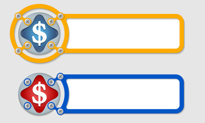 Obraz premium abstract boxes for any text and dollar symbol