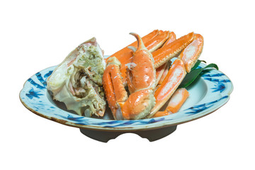 Grilled giant crab in Japanese style cooking