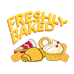 Fresh baked vector illustration