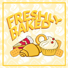 Fresh baked vector illustration