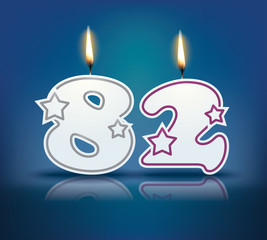 Birthday candle number 82