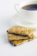 Cup of tea with cookies
