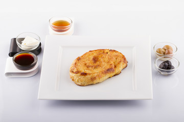 Turkish Bagel Simit with Sesame White Background