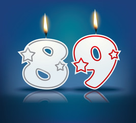 Birthday candle number 89