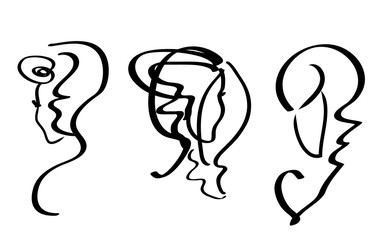 Set of  Hair Styles