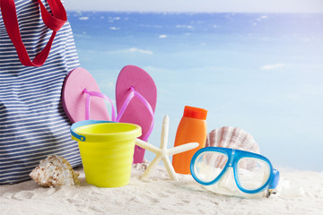 beach equipment, summer vacation