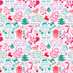 Christmas vector seamless pattern