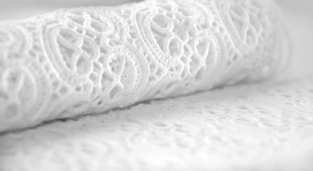 Obraz premium Smooth elegant white lace background