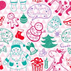 Christmas vector seamless pattern