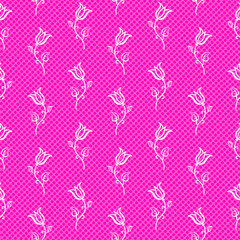 Light seamless pattern with flowers