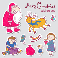 Set of Christmas stickers