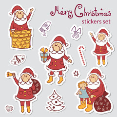 Set of Christmas stickers