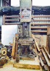 boring machine in turning work shop
