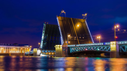 Obraz na płótnie Canvas Palace Bridge in St. Petersburg, Russia