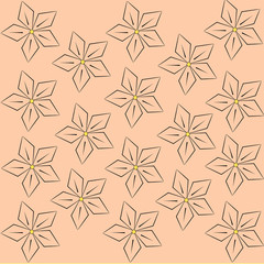 Floral peach color pattern
