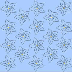 Blue floral pattern