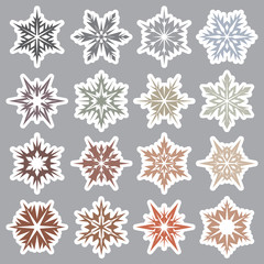 Set of snowflakes 3