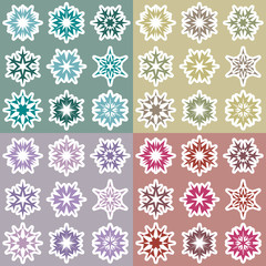 Set of snowflakes 2