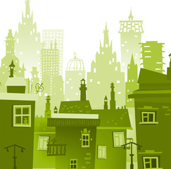 Fototapeta premium City background made of building silhouettes