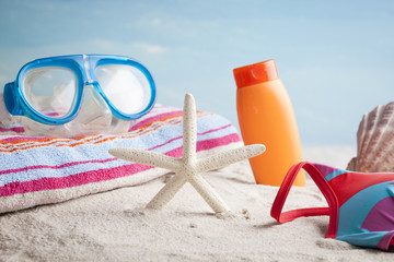 beach equipment, summer vacation