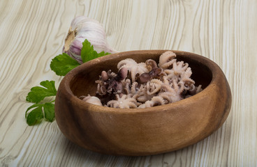Boiled octopus