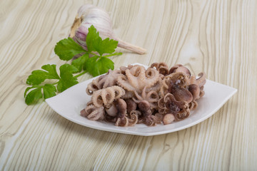 Boiled octopus