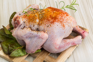 Raw chicken