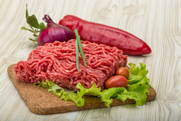 Raw minced beef