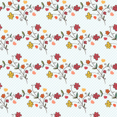 Floral seamless pattern. Flowers background