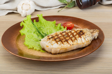 Grilled pork steak