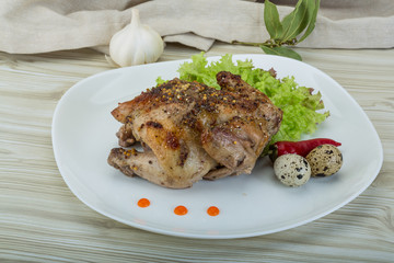 Quail grilled