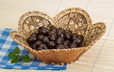 Almond in chocolate