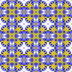 Abstract seamless pattern background. Yellow flower