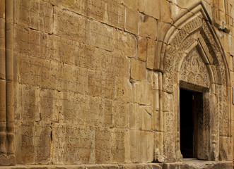 architectural details of ancient cathedral