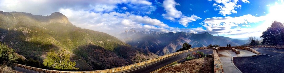  Wide view panorama from the sequoia national forest park