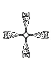 Bat hanging circular ring