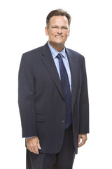 Handsome Businessman Portrait on White