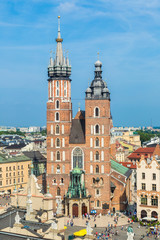 Obraz premium St. Mary's Church in a historical part of Krakow