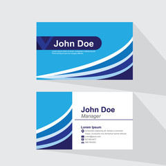 Fototapeta premium modern business card in blue color