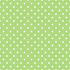 Vector Background # Polka Dot Pattern, Grass Green