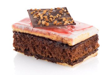 Piece of chocolate cake