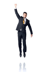Hanging businessman
