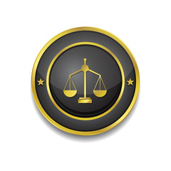 Scale Gold Vector Icon Button