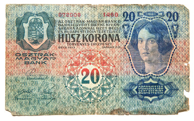 Historical paper money from Austria-Hungary
